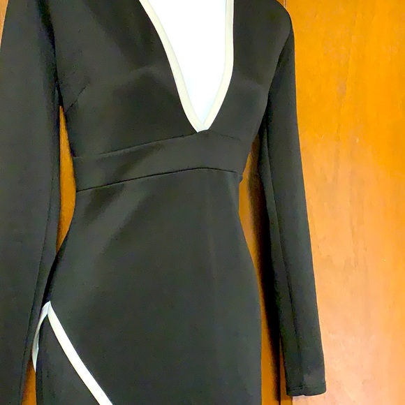 Black Asymmetrical Dress - Picture 4 of 8